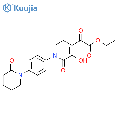 Ethyl 1,2,5,6-Tetrahydro-3-hydroxy-α,2-dioxo-1-4-(2-oxo-1-piperidinyl)phenyl-4-pyridineacetate structure