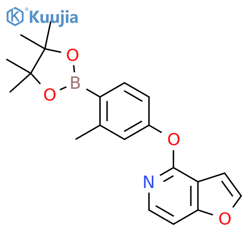 4-(3-Methyl-4-(4,4,5,5-tetramethyl-1,3,2-dioxaborolan-2-YL)phenoxy)furo[3,2-C]pyridine structure