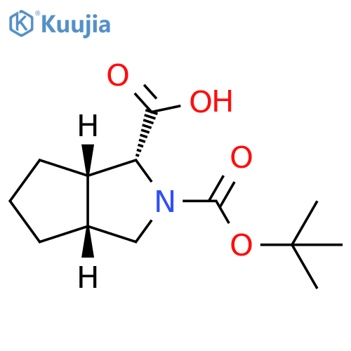 rac-(1R,3aR,6aS)-2-(Tert-butoxy)carbonyl-octahydrocyclopentacpyrrole-1-carboxylic acid structure