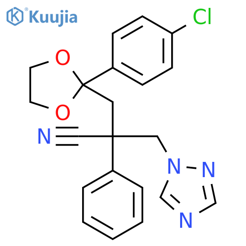 α-2-(4-Chlorophenyl)-1,3-dioxolan-2-ylmethyl-α-phenyl-1H-1,2,4-triazole-1-propanenitrile structure