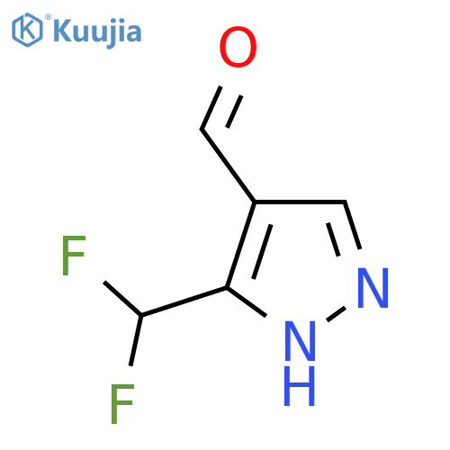 3-(Difluoromethyl)-1H-pyrazole-4-carbaldehyde structure