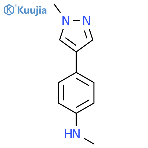 N-Methyl-4-(1-methyl-1H-pyrazol-4-yl)aniline structure
