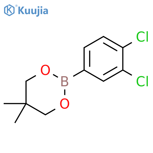 2-(3,4-dichlorophenyl)-5,5-dimethyl-1,3,2-dioxaborinane structure