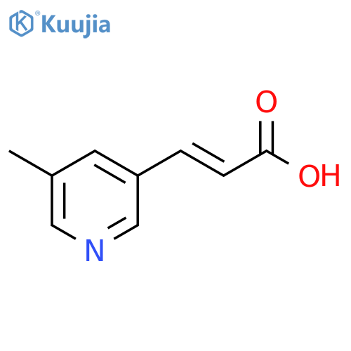(2E)-3-(5-methylpyridin-3-yl)prop-2-enoic acid structure