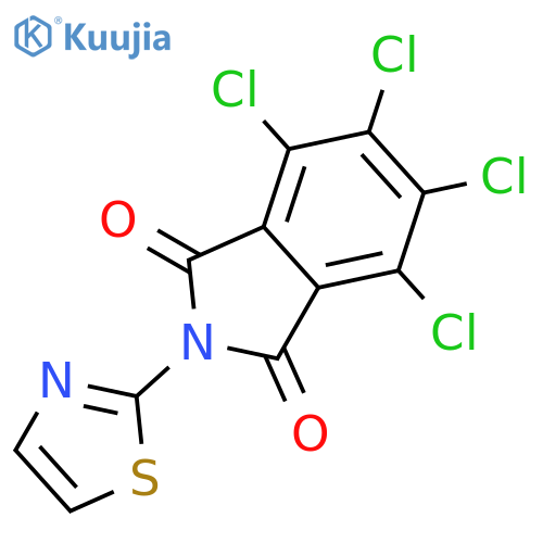 4,5,6,7-tetrachloro-2-(1,3-thiazol-2-yl)isoindole-1,3-dione structure