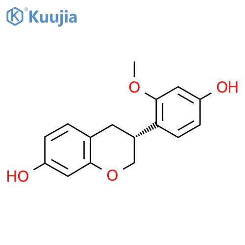 (3R)-3-(4-hydroxy-2-methoxyphenyl)-3,4-dihydro-2H-chromen-7-ol structure