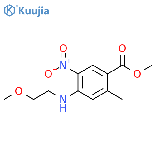 Methyl 4-[(2-methoxyethyl)amino]-2-methyl-5-nitrobenzoate structure