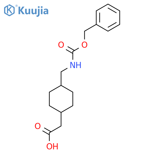 [4-(Benzyloxycarbonylamino-methyl)-cyclohexyl]-acetic acid structure