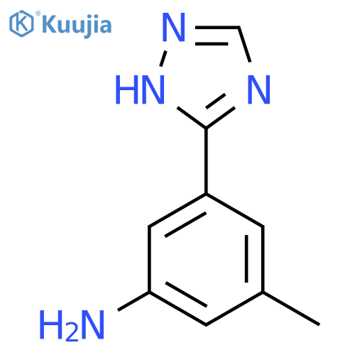3-methyl-5-(1H-1,2,4-triazol-3-yl)aniline structure