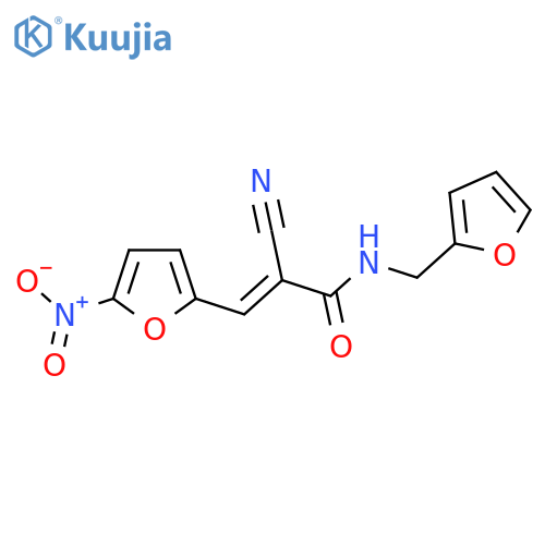 2-cyano-N-[(furan-2-yl)methyl]-3-(5-nitrofuran-2-yl)prop-2-enamide structure