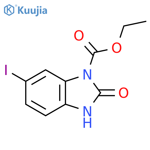 Ethyl 6-iodo-2-oxo-2,3-dihydro-1H-benzo[d]imidazole-1-carboxylate structure