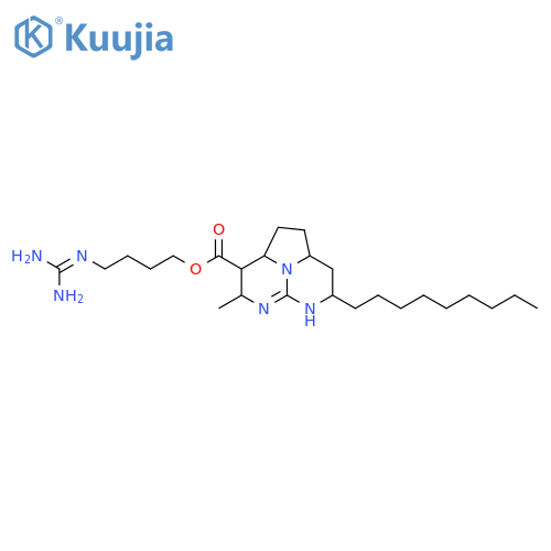 1H-5,6,8b-Triazaacenaphthylene-3-carboxylicacid, 2,2a,3,4,5,7,8,8a-octahydro-4-methyl-7-nonyl-,4-[(aminoiminomethyl)amino]butyl ester, (2aS,3S,4R,7R,8aS)- structure