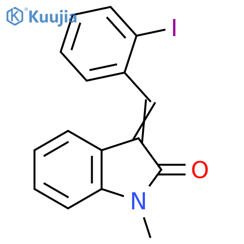 (3Z)-3-[(2-iodophenyl)methylidene]-1-methyl-2,3-dihydro-1H-indol-2-one structure