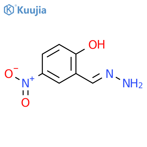 Benzaldehyde, 2-hydroxy-5-nitro-, hydrazone structure