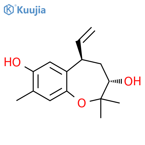 1-Benzoxepin-3,7-diol,5-ethenyl-2,3,4,5-tetrahydro-2,2,8-trimethyl-, (3S,5R)- structure