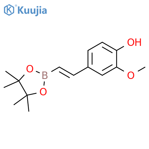 2-methoxy-4-[(E)-2-(tetramethyl-1,3,2-dioxaborolan-2-yl)ethenyl]phenol, E structure
