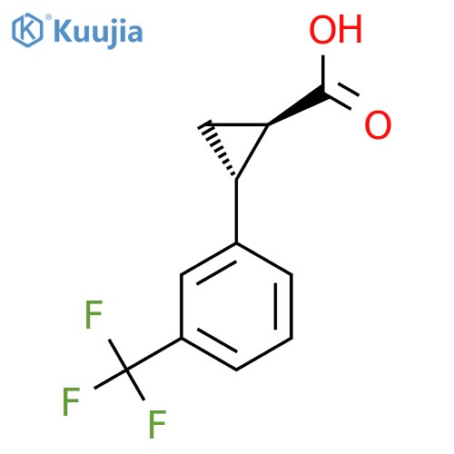 (1R,2R)-2-[3-(trifluoromethyl)phenyl]cyclopropane-1-carboxylic Acid structure