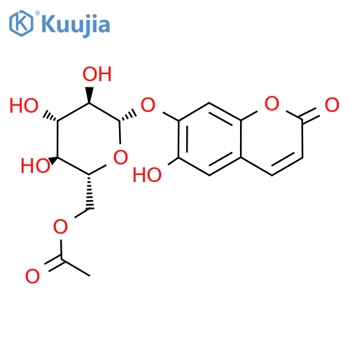 2H-1-Benzopyran-2-one,7-[(6-O-acetyl-b-D-glucopyranosyl)oxy]-6-hydroxy- structure