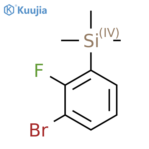 (3-Bromo-2-fluorophenyl)(trimethyl)silane structure