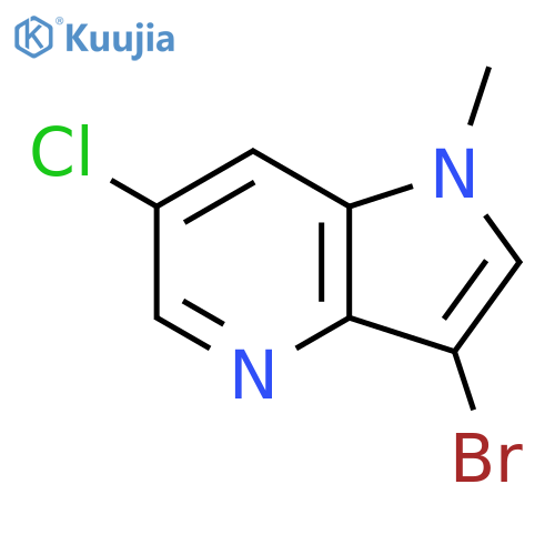 3-bromo-6-chloro-1-methyl-1H-pyrrolo[3,2-b]pyridine structure