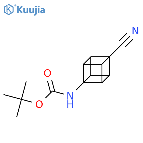 tert-butyl N-(8-cyanocuban-1-yl)carbamate structure