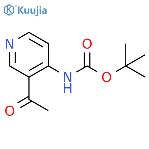 tert-butyl N-(3-acetylpyridin-4-yl)carbamate structure