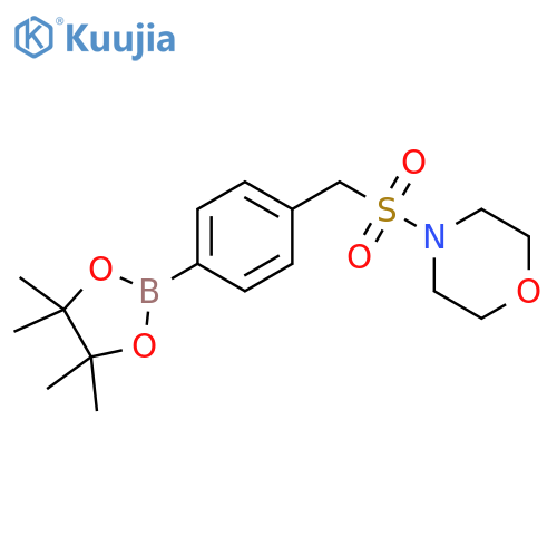 4-[4-(4,4,5,5-Tetramethyl-[1,3,2]dioxaborolan-2-yl)-phenylmethanesulfonyl]-morpholine structure