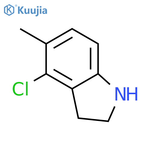1H-Indole,4-chloro-2,3-dihydro-5-methyl- structure