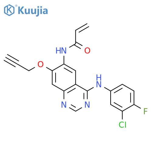 2-Propenamide, N-[4-[(3-chloro-4-fluorophenyl)amino]-7-(2-propyn-1-yloxy)-6-quinazolinyl]- structure