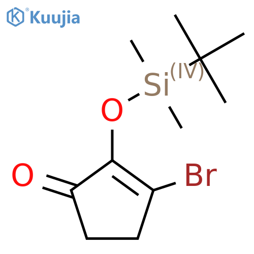 2-(tert-Butyldimethylsilyloxy)-3-bromo-2-cyclopentene-1-one structure