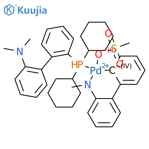甲烷磺酸(2-二环己基膦基-N,N-二甲胺基-1,1'-联苯基)(2'-氨基-1,1'-联苯-2-基)钯(II) structure