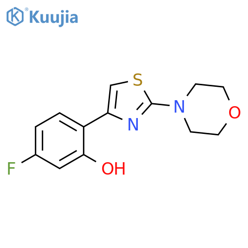 5-fluoro-2-2-(morpholin-4-yl)-1,3-thiazol-4-ylphenol structure