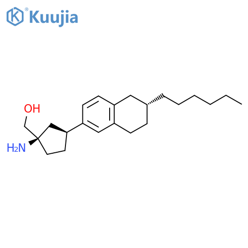 ((1R,3S)-1-Amino-3-((R)-6-hexyl-5,6,7,8-tetrahydronaphthalen-2-yl)cyclopentyl)methanol structure