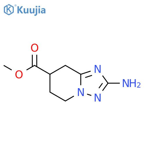 methyl 2-amino-5H,6H,7H,8H-1,2,4triazolo1,5-apyridine-7-carboxylate structure