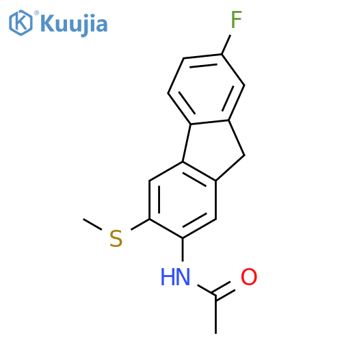 Acetamide,N-[7-fluoro-3-(methylthio)-9H-fluoren-2-yl]- structure
