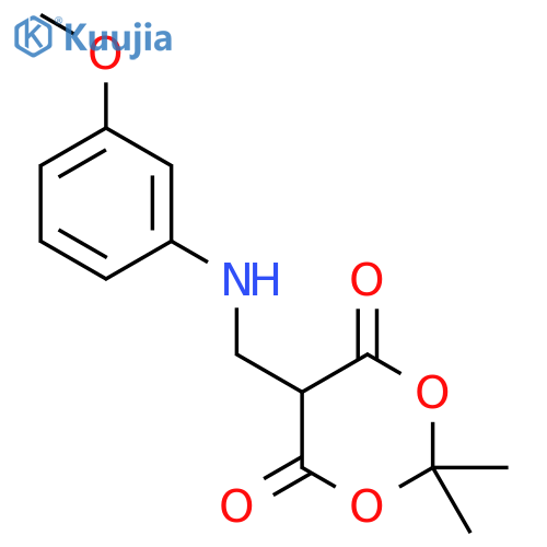 5-(((3-Methoxyphenyl)amino)methyl)-2,2-dimethyl-1,3-dioxane-4,6-dione structure