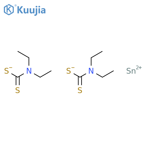 Tin,bis(diethylcarbamodithioato-kS,kS')-, (T-4)- (9CI) structure