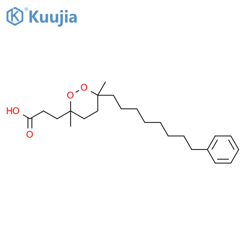 1,2-Dioxane-3-propanoicacid, 3,6-dimethyl-6-(8-phenyloctyl)-, (3R,6S)- structure