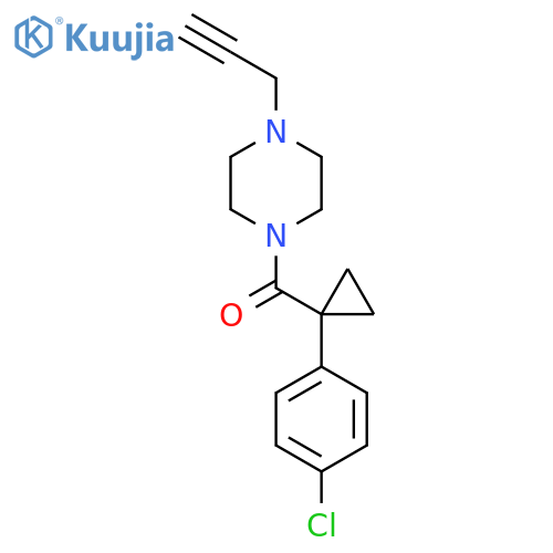 1-[1-(4-Chlorophenyl)cyclopropanecarbonyl]-4-(prop-2-yn-1-yl)piperazine structure