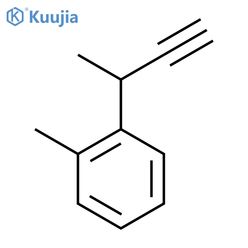 1-(but-3-yn-2-yl)-2-methylbenzene structure