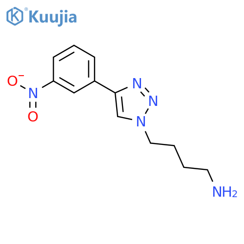 4-[4-(3-nitrophenyl)-1H-1,2,3-triazol-1-yl]butan-1-amine structure