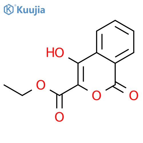 Ethyl 4-hydroxy-1-oxo-1H-2-benzopyran-3-carboxylate structure