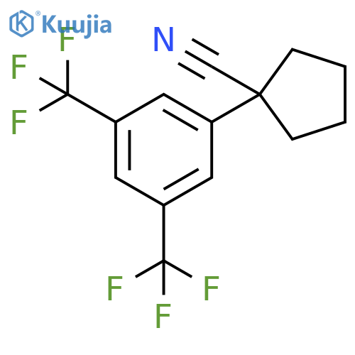 1-[3,5-Bis(trifluoromethyl)phenyl]cyclopentanecarbonitrile structure