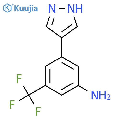 3-(1H-pyrazol-4-yl)-5-(trifluoromethyl)aniline structure