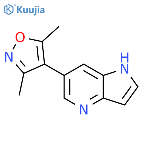 3,5-Dimethyl-4-(1H-pyrrolo[3,2-b]pyridin-6-yl)isoxazole structure