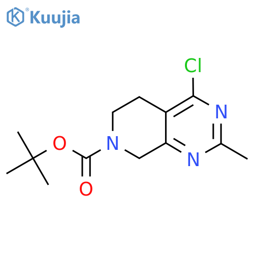 tert-butyl 4-chloro-2-methyl-5H,6H,7H,8H-pyrido3,4-dpyrimidine-7-carboxylate structure