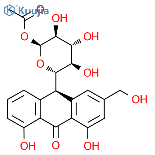 1,8-Dihydroxy-3-hydroxymethyl-10-lyxopyranosyl-9(10H)-anthracenone; α-D-(10R)-form, 1'-Ac structure