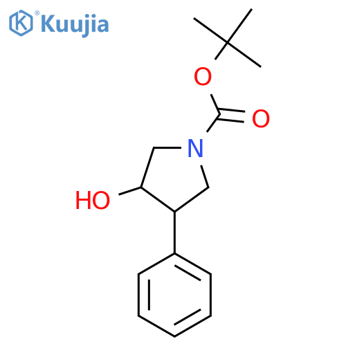 tert-butyl 3-hydroxy-4-phenylpyrrolidine-1-carboxylate structure