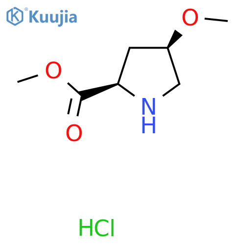 Methyl (2R,4R)-4-methoxypyrrolidine-2-carboxylate;hydrochloride structure