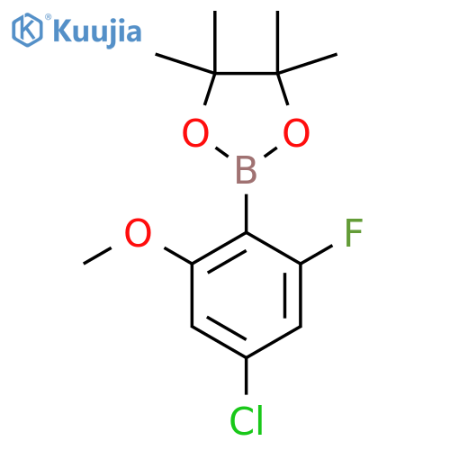 2-(4-Chloro-2-fluoro-6-methoxyphenyl)-4,4,5,5-tetramethyl-1,3,2-dioxaborolane structure